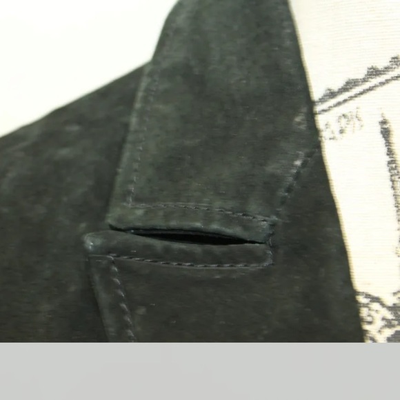 Atmosphere Women Black Suede Blazer Lined Small 1 Button Sexy Jacket - Picture 7 of 11